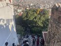 The stairs down from Swayambhu