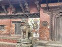 A stone lion at the Patan palace