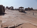 Structures on large boulder