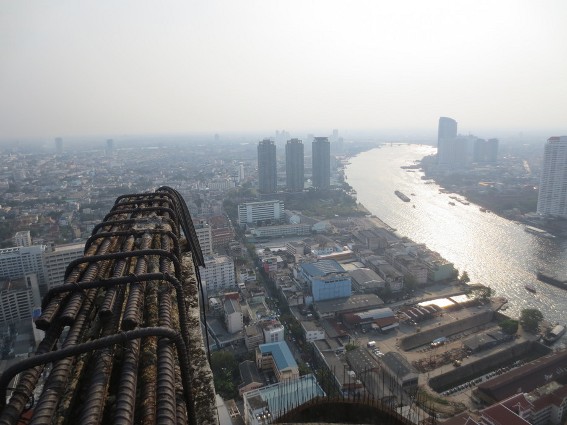View of Bangkok from the very top of the top of an abandon skyscraper
