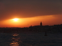 Sunset over galata tower