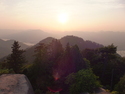 Sunset over mt misen