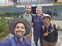 The four of us outside our hotel in Chisapani