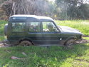 The land rover sunk in mud