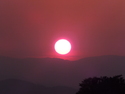 The sun as seen from atop mt misen on miyajima