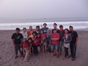 The whole crew at sawarna beach
