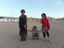 Three street girls in bulunkul