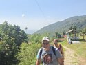 Tony and me climbing out of Sundarijal