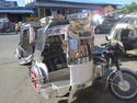 The tricycle taxis in the Philippines are often made up to look like Roman chariots.