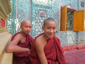 Two young monks on top of mandalay hill