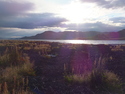 White lake from the island